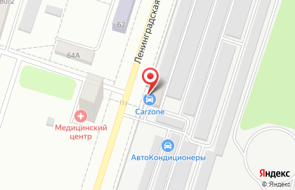 Автосервис CarZone на ​Ленинградской на карте
