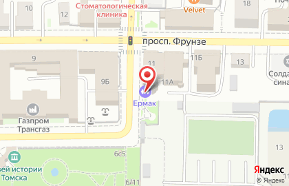 Спорткомплекс Ермак на проспекте Фрунзе на карте