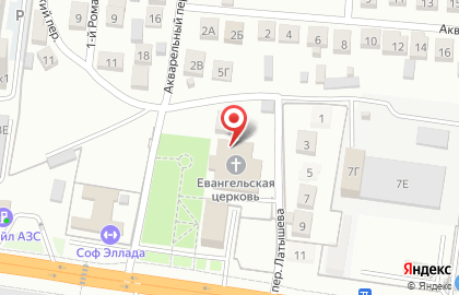 Церковь Христиан Веры Евангельской на улице Латышева на карте