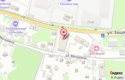 Строящееся административное здание по ул. Мичурина (Красная Поляна пос), 17/1 на карте