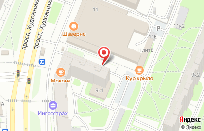 Брокер-скам в Озерках на карте