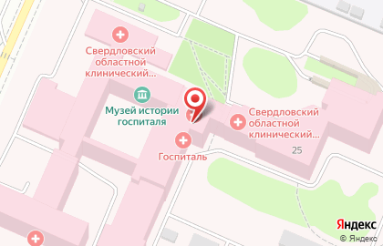 Госпиталь для ветеранов войн в Екатеринбурге на карте