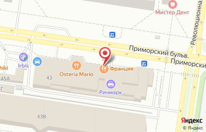 Магазин бытовой техники ТехноМир на Приморском бульваре на карте