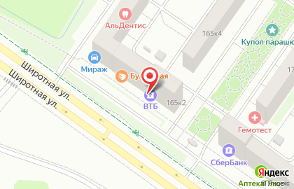 Банкомат Открытие на Широтной улице на карте