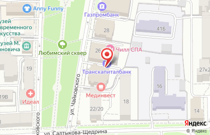 ОАО НОМОС-БАНК на улице Чайковского на карте