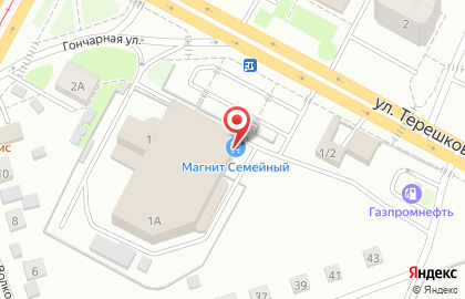 Супермаркет Магнит на улице Терешковой на карте