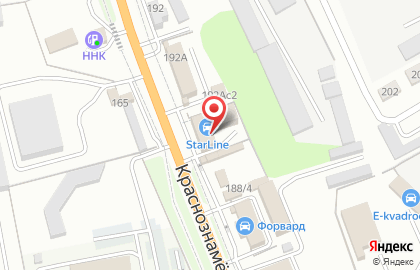 Торгово-установочный центр Автостиль на Краснознамённой улице на карте