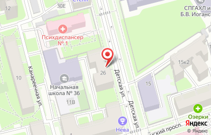 Кировец в Василеостровском районе на карте