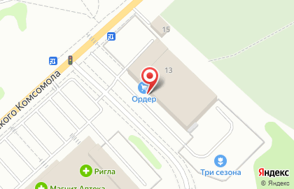 Строительный магазин Ордер на проспекте Ленинского Комсомола на карте