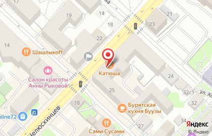 Кафе Катюша на улице Челюскинцев на карте