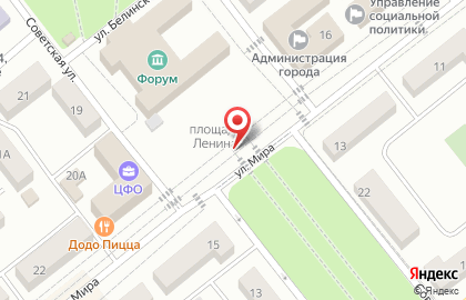 Грузовой шиномонтаж в Губкине на карте