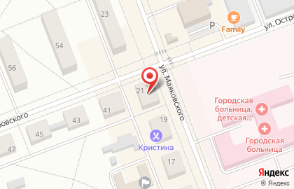 Супермаркет Красное & Белое на улице Маяковского на карте