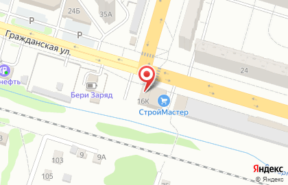 Магазин автозапчастей на Гражданской, 16д на карте