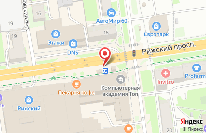 Киоск по продаже печатной продукции Псков-Печать на Рижском проспекте, 16/1 на карте