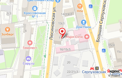Страховая медицинская компания Ресо-мед на Люсиновской улице на карте