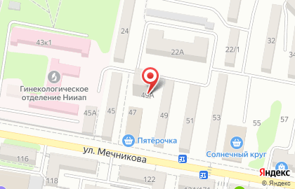 Адвокатский кабинет Куценко Т.А. на улице Мечникова на карте