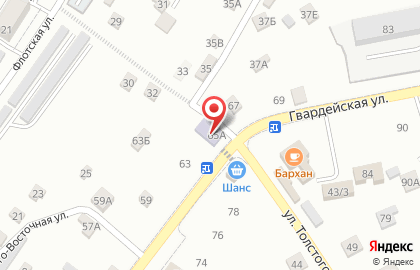Корус на Гвардейской улице на карте