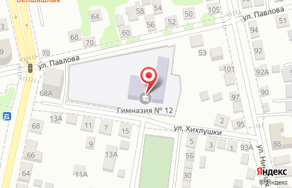 Гимназия №12 в Белгороде на карте
