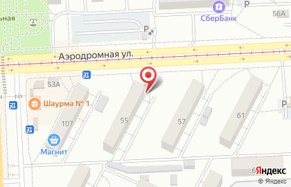 Магазин Белорусские колбасы на Аэродромной улице на карте