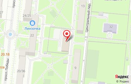 Телекоммуникационная компания Ростелеком в Центральном переулке на карте