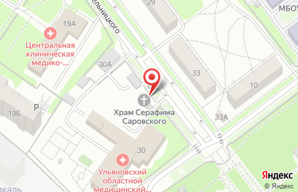 Храм в честь Преподобного Серафима Саровского на улице Богдана Хмельницкого на карте