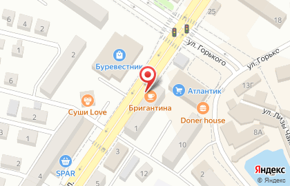 Кафе-бар Бригантина на Советской улице на карте