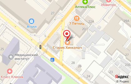 Кафе быстрого питания Мясоед на Октябрьской улице на карте