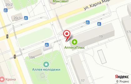 Магазин Пресса на улице Карла Маркса, 19/1 киоск в Северодвинске на карте
