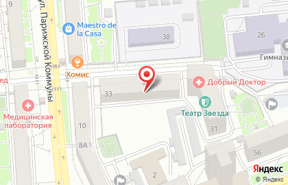 Общежитие КГПУ в Центральном районе на карте