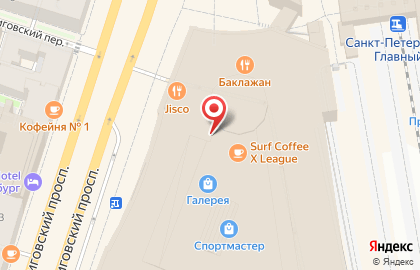 Кафе-мороженое Slivki Gelato на Лиговском проспекте на карте
