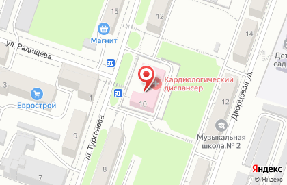 Кардиологический диспансер Городская больница г. Златоуст на улице Тургенева в Златоусте на карте