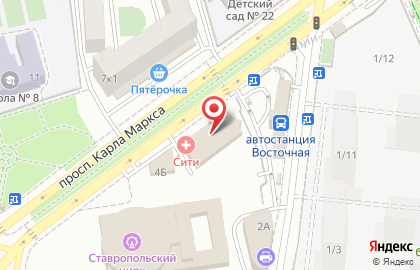 Медицинский центр Клиника-Сити на проспекте Карла Маркса на карте
