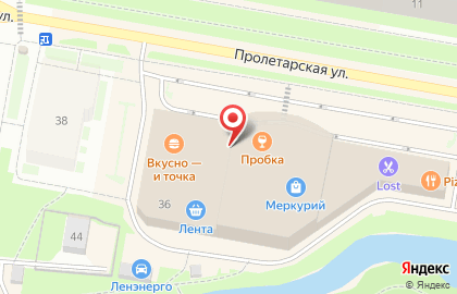 Терминал МТС банк на Пролетарской улице на карте