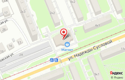 Сеть супермаркетов Spar на улице Надежды Сусловой на карте