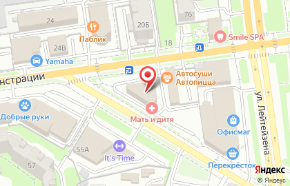Клиника Мать и дитя на Пушкинской улице на карте