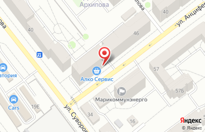 Магазин АЛКО-Сервис на улице Анциферова на карте