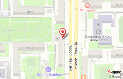 Банкомат ИКБ Совкомбанк на проспекте Ленина, 54 на карте