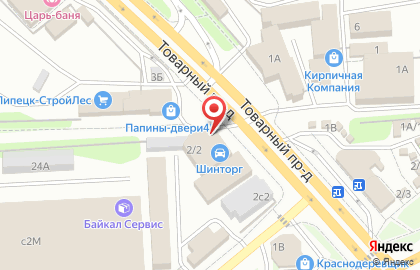 Автосервис Шинторг в Липецке на карте