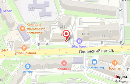АКБ Приморье в Первореченском районе на карте