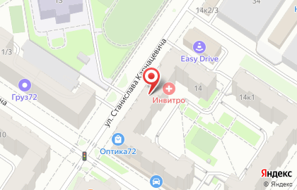Медицинская компания Инвитро на улице Станислава Карнацевича на карте
