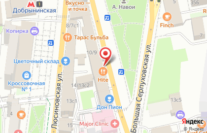 Корейский ресторан Hite в районе Замоскворечье на карте