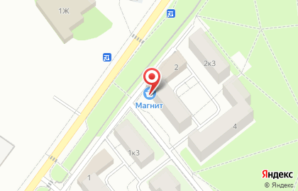Супермаркет Магнит у дома в Ярославле на карте