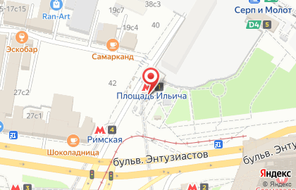 Станция Площадь Ильича на карте