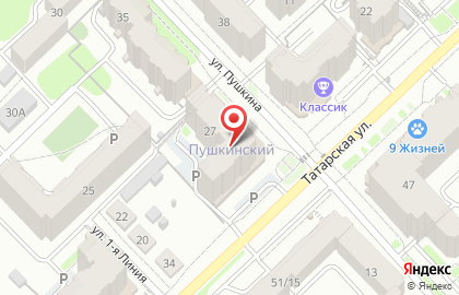 Магазин Галактика на улице Пушкина на карте