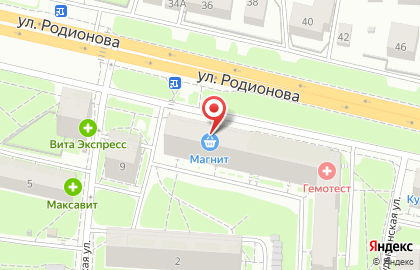 Супермаркет Магнит в Нижегородском районе на карте