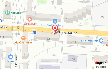 Магазин Норовские продукты на улице Полежаева на карте