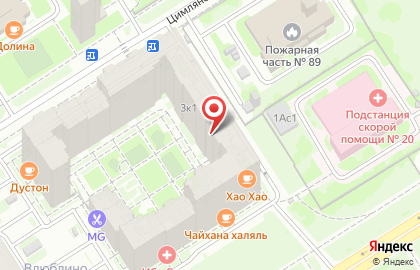 Парикмахерская на Цимлянской улице на карте