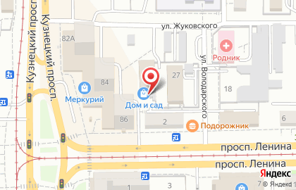Магазин Дом и Сад на проспекте Ленина на карте