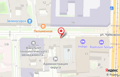 Продовольственный магазин Мини-маркет на улице Чайковского на карте