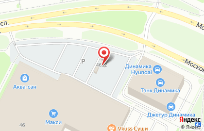 Шиномонтажная мастерская Колесо на Московском проспекте на карте